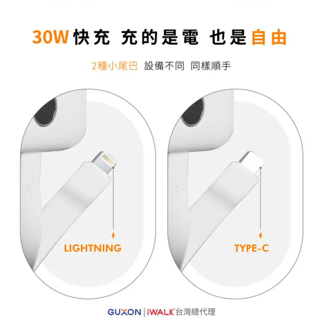 【iWALK】MAGO磁吸帶線行動電源 MXB010 10000mAh(中國3C認證 Qi2 支援Magesfe 蘋果 Type-C 無線充 15W快充)
