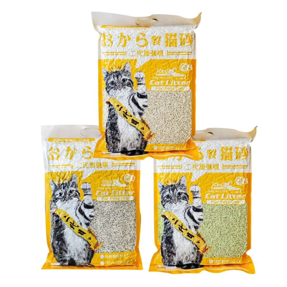 【iCat 寵喵樂】二代加強版環保天然豆腐砂 6L（吸臭無塵豆腐砂）(貓砂)