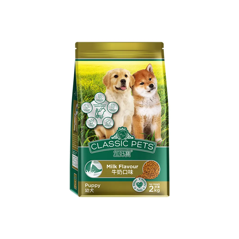 【Classic Pets 加好寶】幼犬狗乾糧-牛奶口味 2KG(狗飼料/幼犬)
