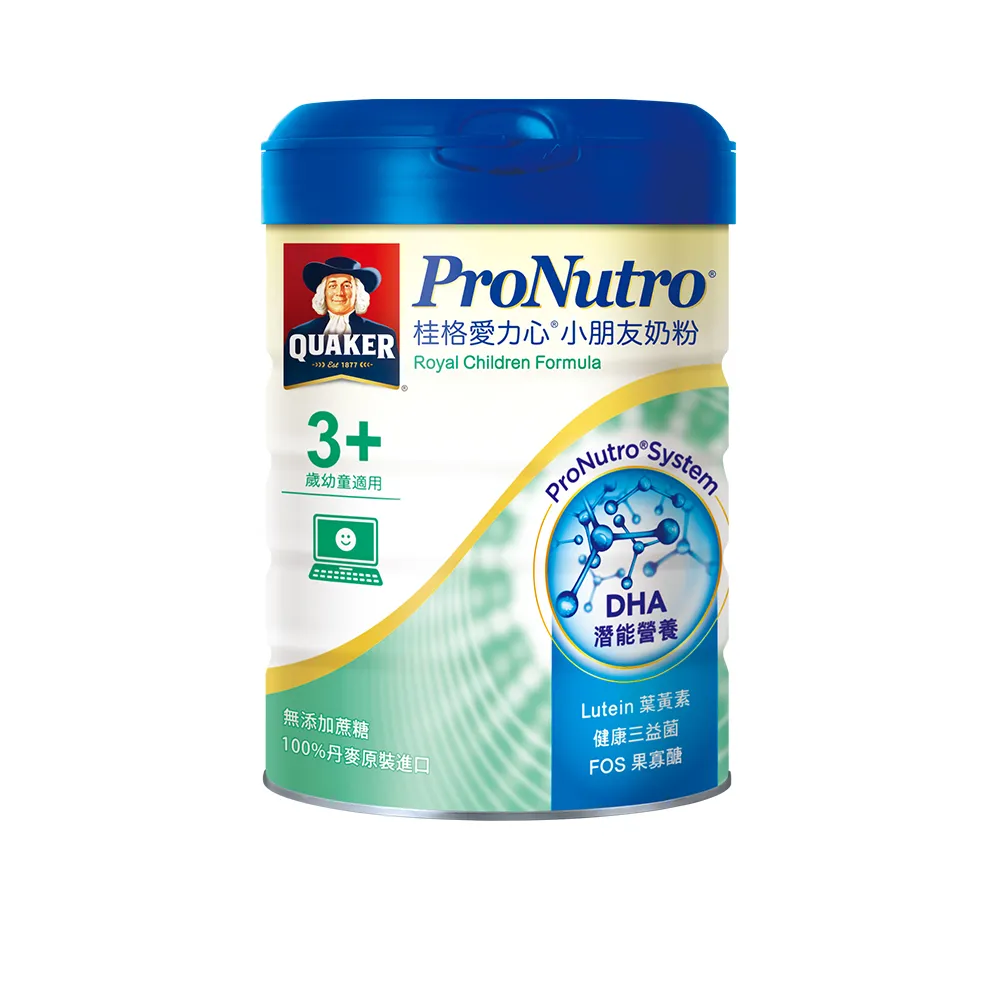 即期品【QUAKER 桂格】愛力心4號小朋友奶粉825g(丹麥原裝進口 小兒專科醫師推薦)