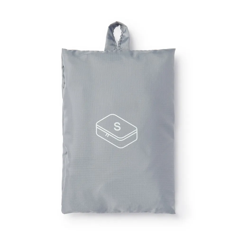 【MUJI 無印良品】聚酯纖維可折收納袋S.灰.約20x26x10cm