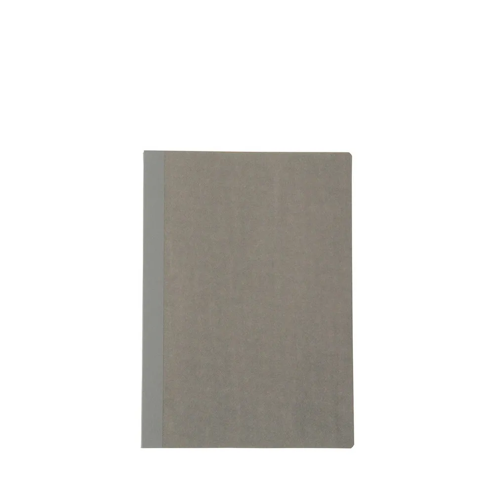 【MUJI 無印良品】上質紙易開筆記本/橫線縱向點狀/80張.A5.淺灰