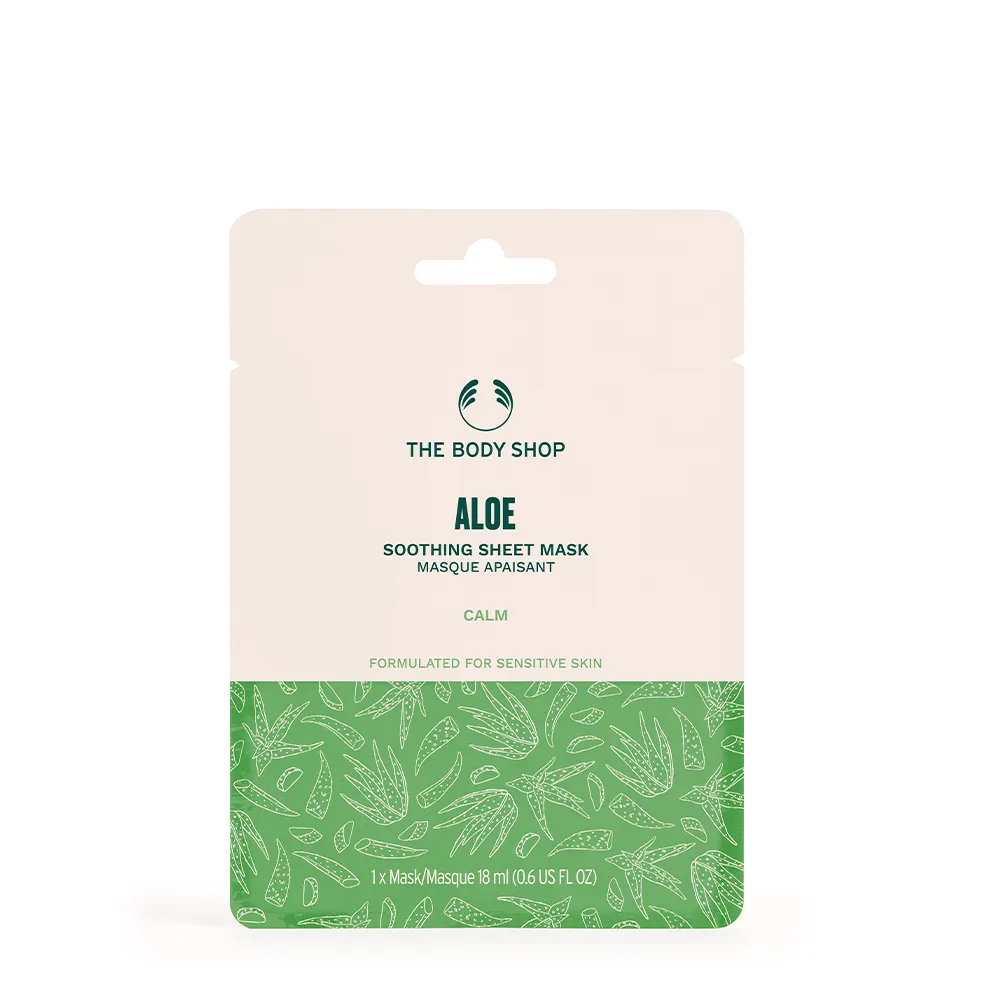 【THE BODY SHOP 美體小舖】蘆薈舒緩修護片狀面膜-18ML