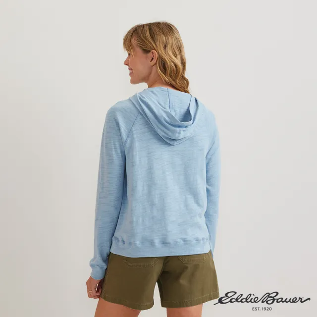 【Eddie Bauer】女性長袖棉質親膚連帽上衣 任選 21690144