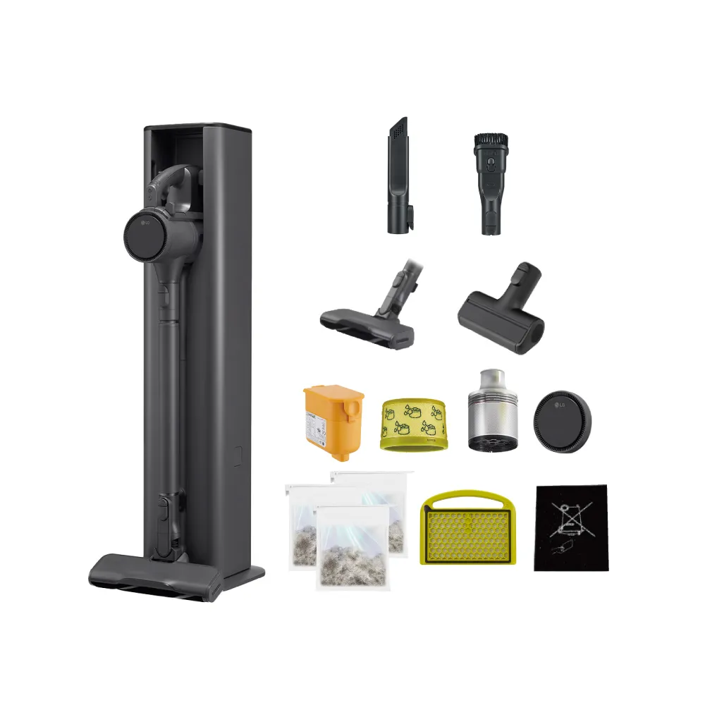 【LG 樂金】CordZero A9X自動集塵無線吸塵器/吸頭收納x除蟎x輕量化(A9X-AUTO 永夜灰)