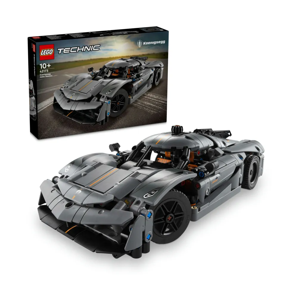 【LEGO 樂高】科技系列 42173 Koenigsegg Jesko Absolut 灰色極致超跑(賽車模型 居家擺設)