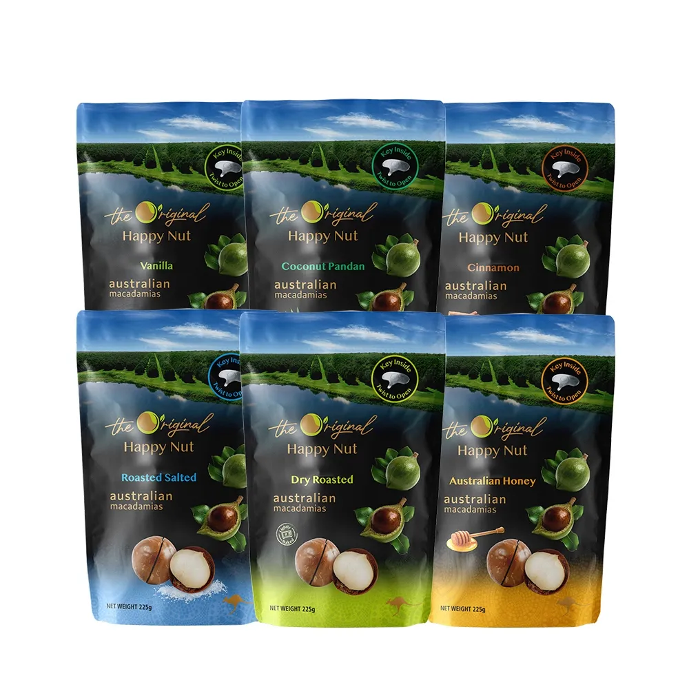 【HAPPY NUTS 幸福堅果】澳洲帶殼火山豆225g(口味任選)X3包 中元普渡/拜拜