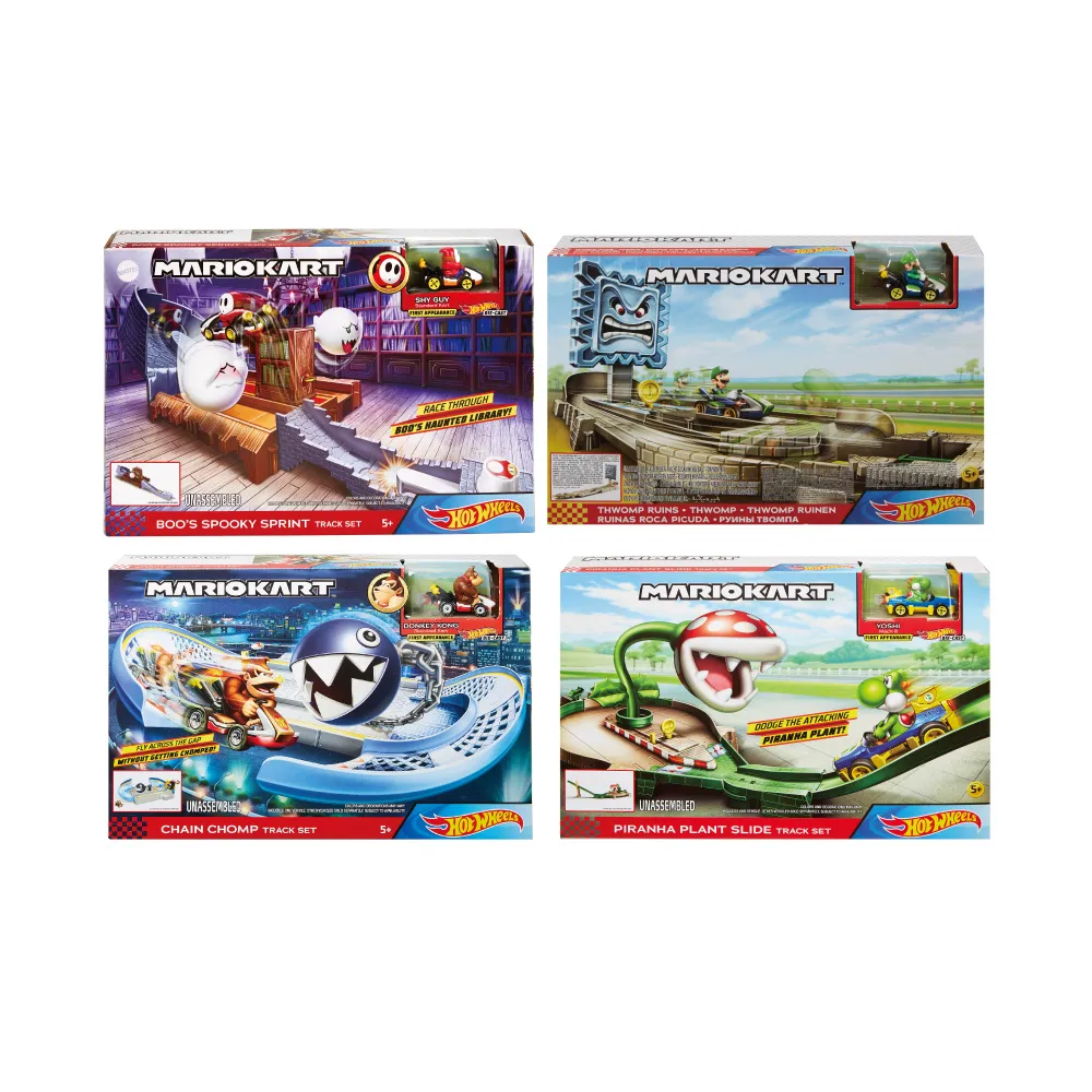 【ToysRUs 玩具反斗城】Hot Wheels風火輪 Mario Kart系列軌道組 超級瑪利歐 - 隨機發貨