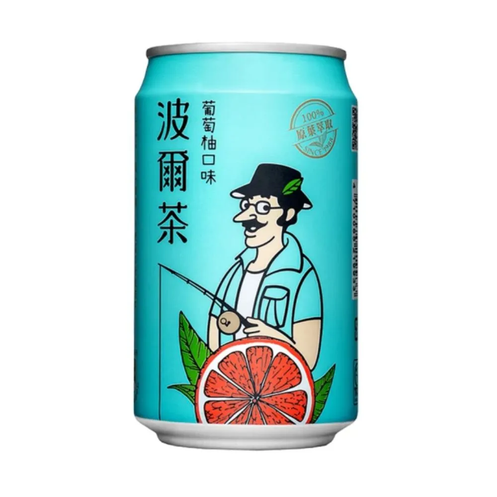 【金車/伯朗】波爾茶-葡萄柚口味320mlx24入/箱