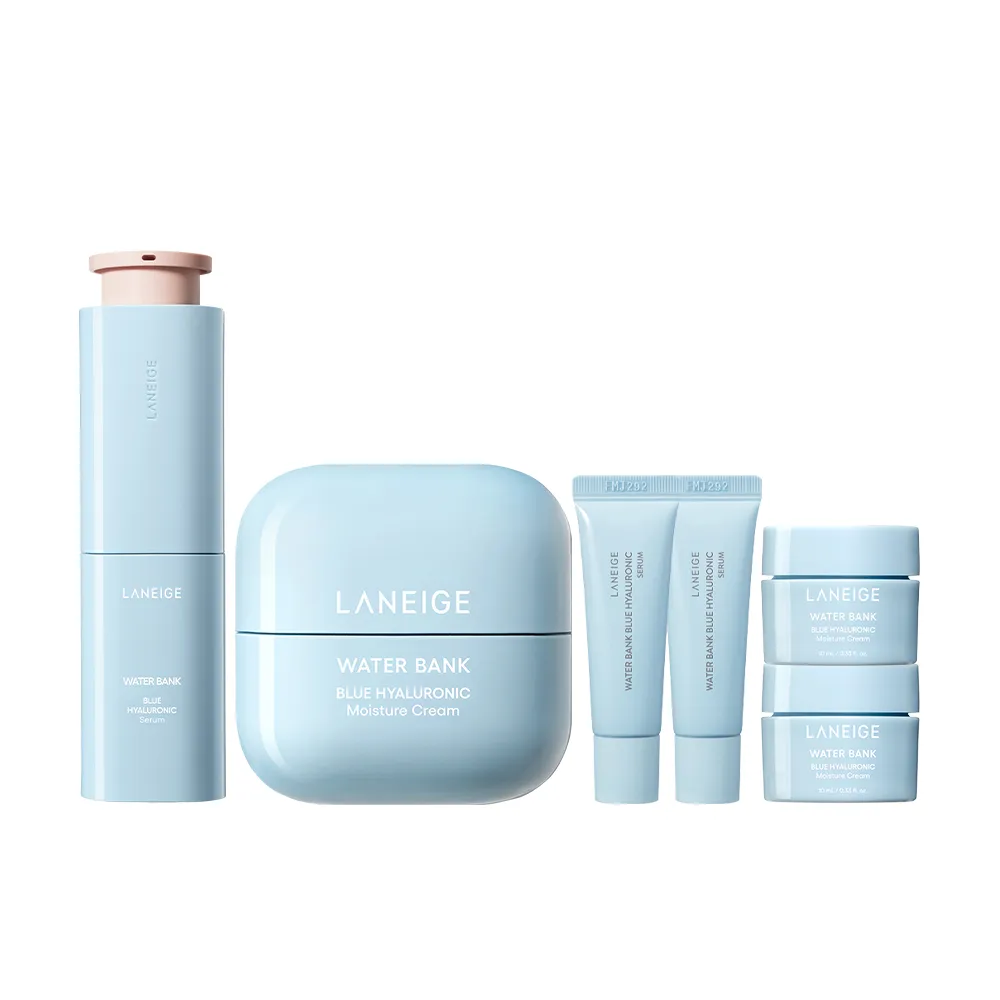 【LANEIGE 蘭芝】官方直營 水酷修護保濕精壩雙星組(蘭芝 送禮首選 保濕霜  精華)