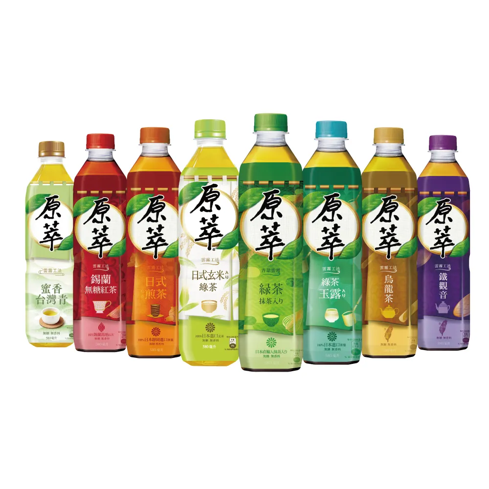 【原萃】無糖茶寶特瓶系列580ml x2箱(共48入;24入/箱)