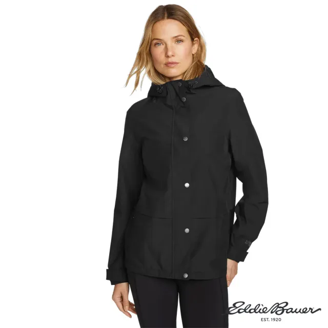 【Eddie Bauer】女性輕機能連帽外套 黑色 21656828
