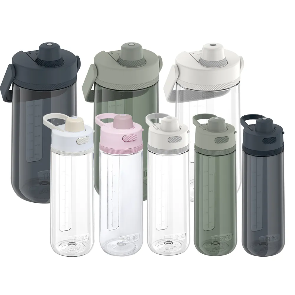 【THERMOS 膳魔師】買1送1_美國製彈蓋輕水瓶710ml+輕水瓶1200ml(TP4329+TP4349)