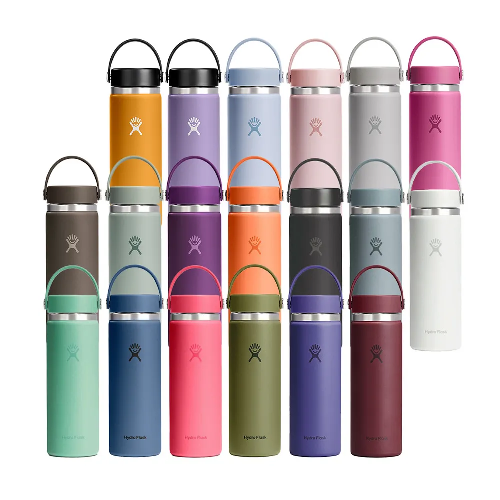 【Hydro Flask】20oz/592ml 寬口 提環 保溫瓶 多色可選(高保冰 無毒 美國品牌 食安 防滑塗層 大口徑)