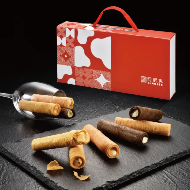 【亞尼克果子工房】生乳捲風味蛋捲-12入鎏金禮盒*5盒(中秋禮盒/零食點心/伴手禮)