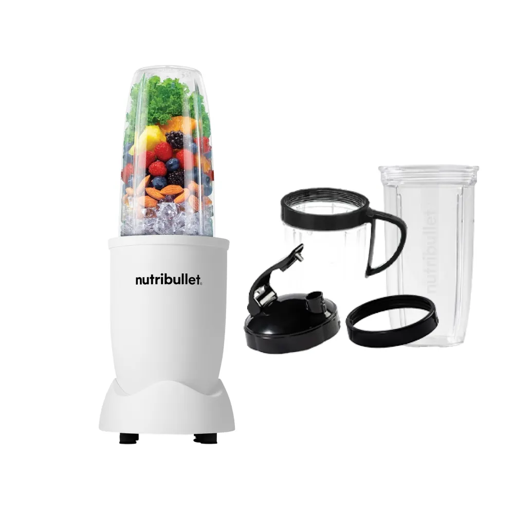 【nutribullet 紐粹樂】900瓦Pro強效營養瞬萃果汁機NB-201(極淨白/現貨即出/質感新色上市)