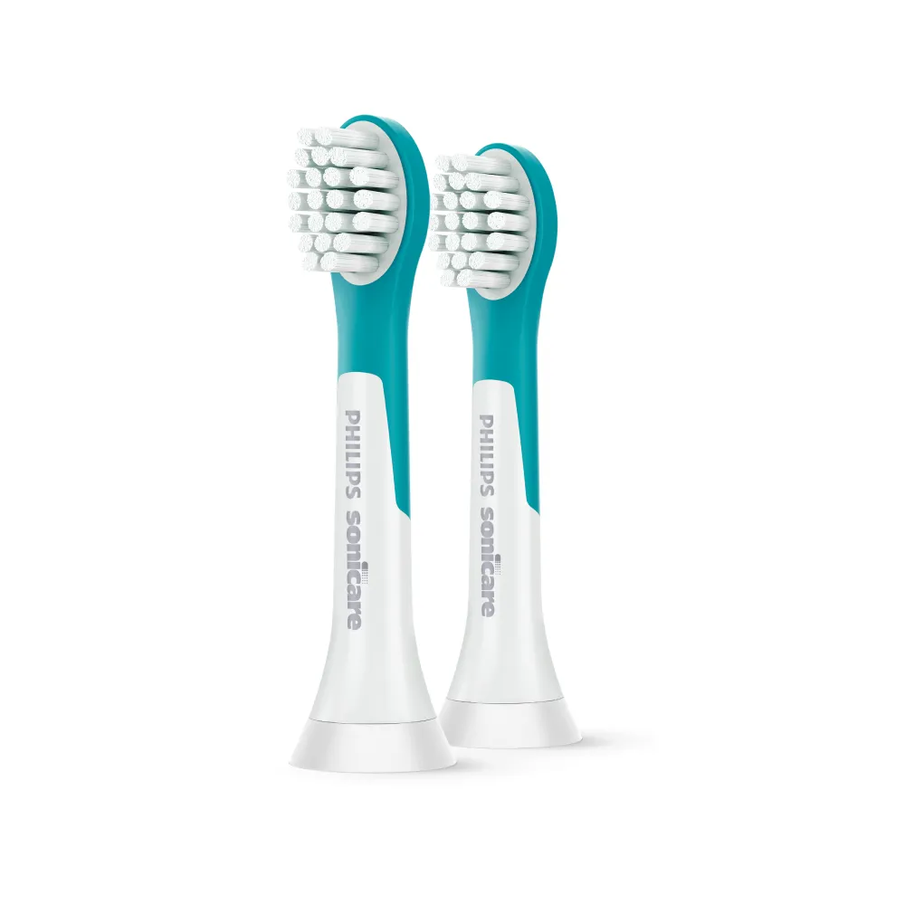 【Philips 飛利浦】HX6032 兒童音波牙刷專用迷你刷頭2入組 (4-7歲適用/超軟毛/呵護乳牙/官方直營)