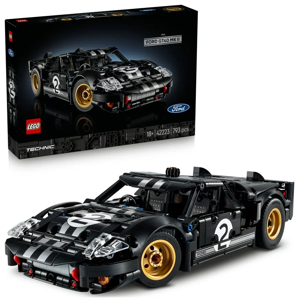【LEGO 樂高】科技系列 42223 1966 Ford GT40 MKII 賽車(福特跑車 賽車模型 積木 玩具)
