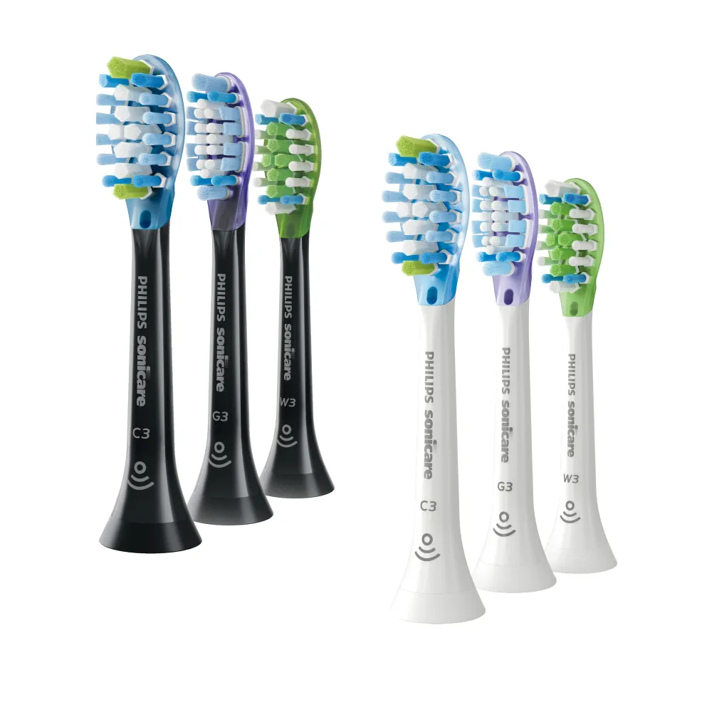 【Philips 飛利浦】HX9073 Sonicare 智能超效綜合刷頭3入組 (兩色任選/清潔x護齦x美白3種刷頭/官方直營)