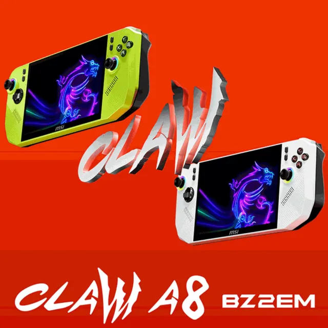 【MSI 微星】Claw A8 電競掌機(AMD Ryzen Z2 Extreme/24G/1TB SSD/W11/BZ2EM-078TWNN/極地白)
