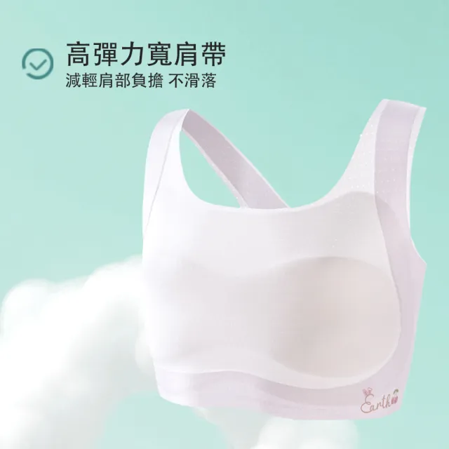 【YOIIE 良の居家】兩件組 冰絲吸濕透氣 後背加強運動型 學生內衣成長內衣(第一階段無鋼圈款 運動背心款)