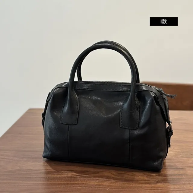 【巴黎精品】現貨+預購 真牛皮手提包波士頓包真皮革手提側背肩背包(樹膏斜背女包包3款t1a1mk5 C)