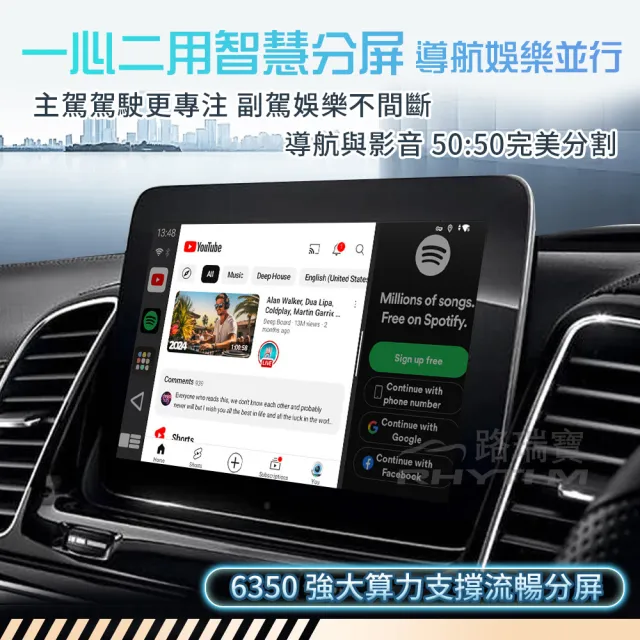 【Rhythm 路瑞寶】Carcube Ultra｜高通 6350 旗艦晶片｜HDMI 輸出｜8+128G｜車用 CarPlay 轉安卓盒