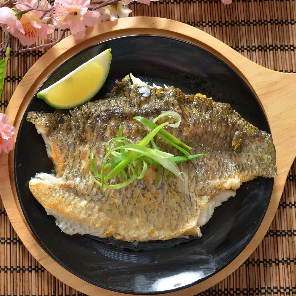 【鮮綠生活】去刺台灣金目鱸魚片 共8包(300-400g/包 無包冰)