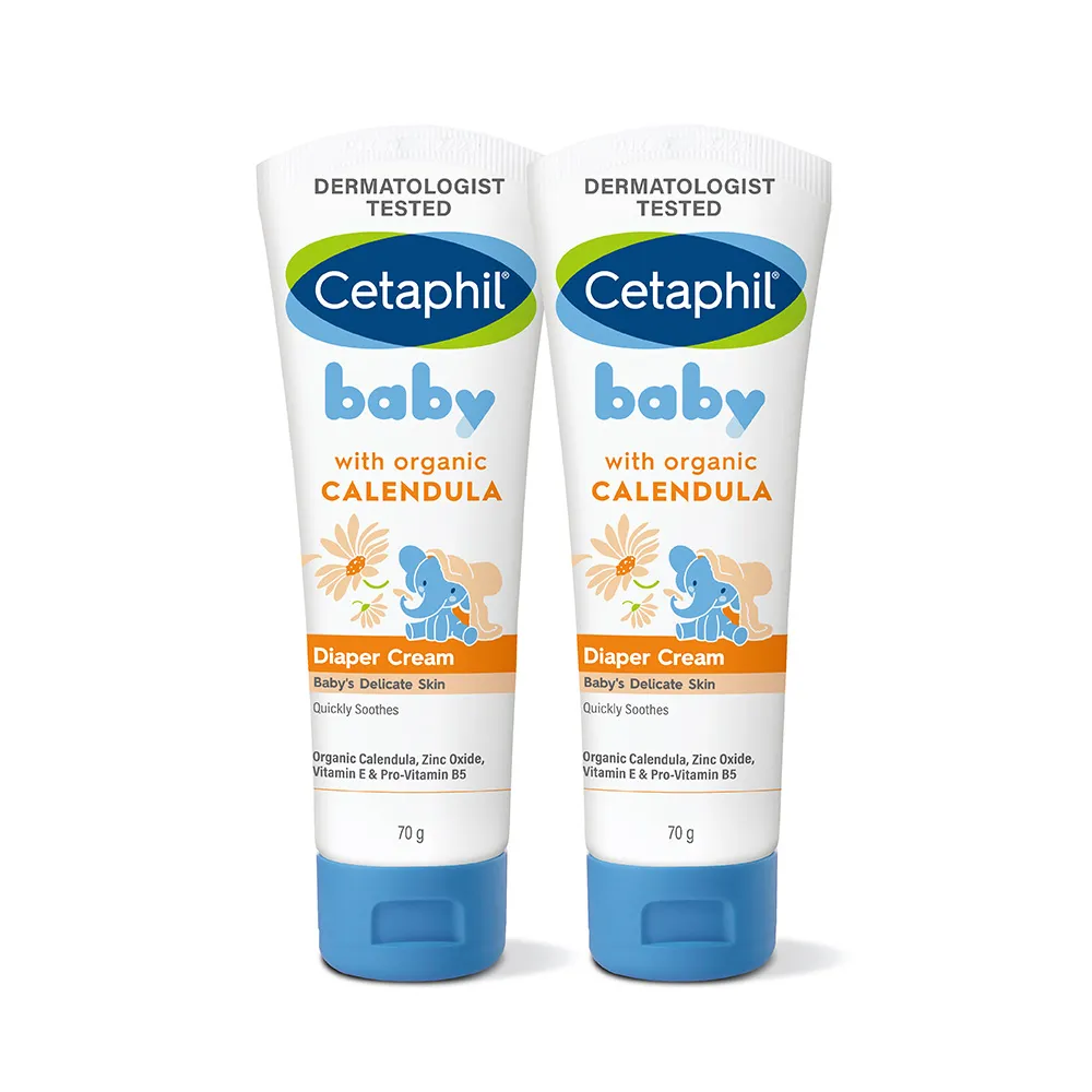 【Cetaphil 舒特膚】官方直營 Baby舒緩護膚膏 70g*2入(屁屁膏/寶寶乳液/金盞花/B5)