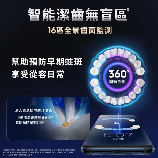 【Oral-B 歐樂B】iO9 微磁電動牙刷-黑/白 兩色可選 頂級口腔照顧
