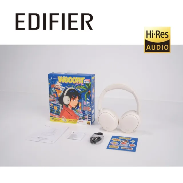 【EDIFIER】W800BT Pro 無線降噪耳罩耳機（漫畫包裝版｜Hi-Res 音質認證｜頭戴式藍牙耳機｜專屬APP）
