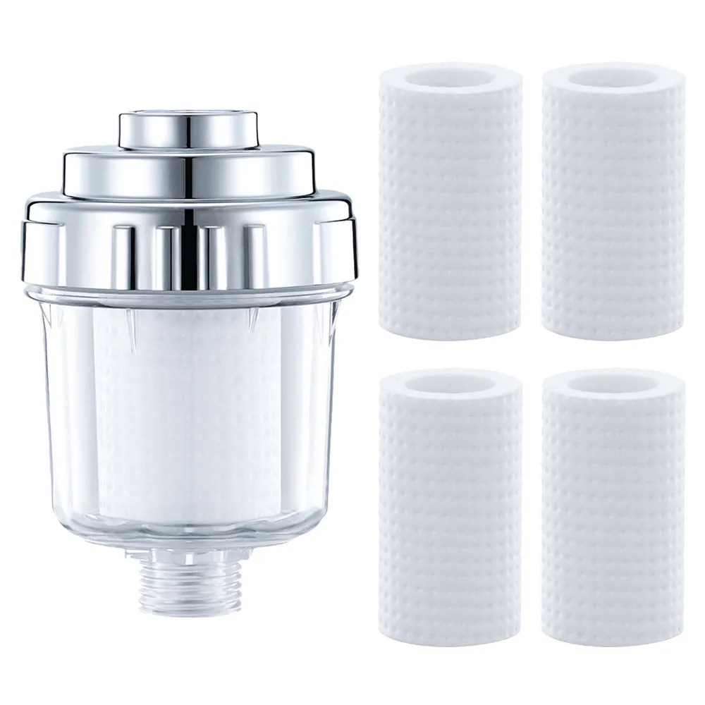 【SYU】4分通用款 沐浴過濾器 含4個濾芯(微米級PP過濾棉 濾水器 水龍頭過濾器)