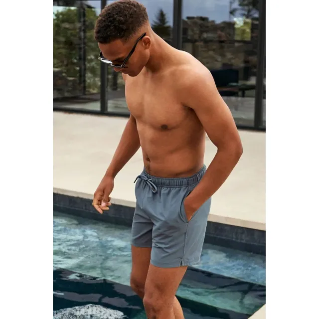 【Bread & Boxers】Swim Trunk 吸濕快乾短褲 - 煙灰藍