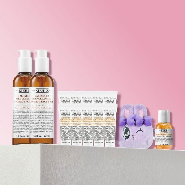 【Kiehl’s 契爾氏】官方直營 金盞花泡泡潔面凝露230ml雙入囤貨組(Kiehl’s/保濕 舒緩)