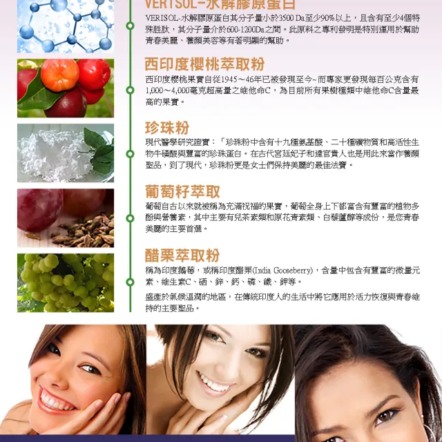 【草本之家】水解膠原蛋白膠囊1入組120粒/入(膠原蛋白.西印度櫻桃. 珍珠粉.葡萄籽.醋栗)