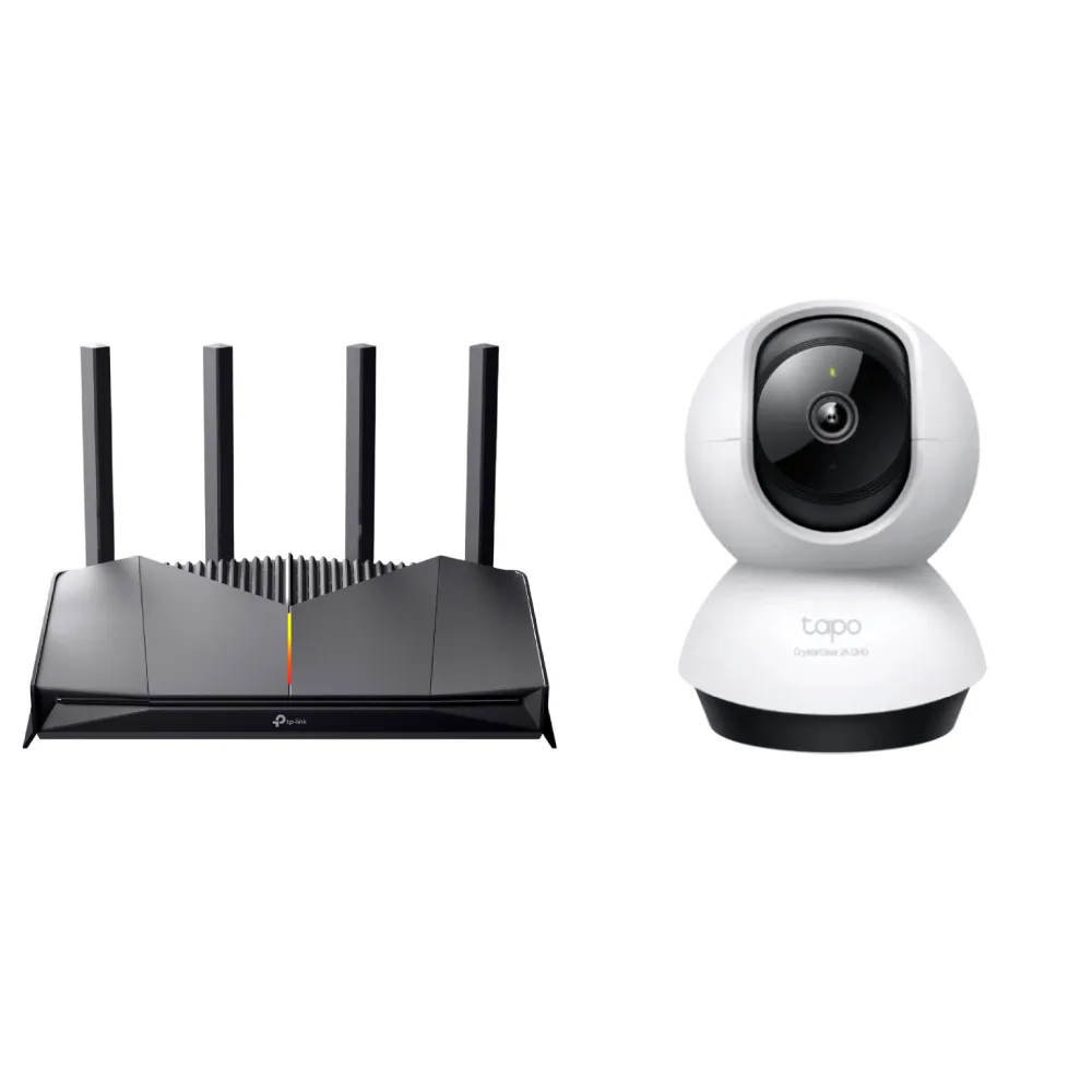 【TP-Link】攝影機組★Wi-Fi 7雙頻 2.5G路由器/分享器Archer GE230+Tapo C220監視器2.5K AI攝影機IP CAM