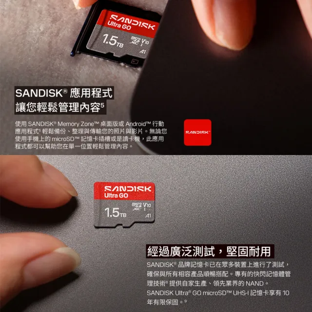 【SanDisk 晟碟】〔全新版〕128GB Ultra GO microSDXC UHS-I A1 記憶卡 (讀取190MB/s 原廠10年保固)