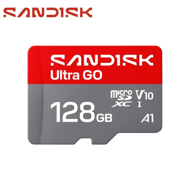 【SanDisk 晟碟】〔全新版〕128GB Ultra GO microSDXC UHS-I A1 記憶卡 (讀取190MB/s 原廠10年保固)