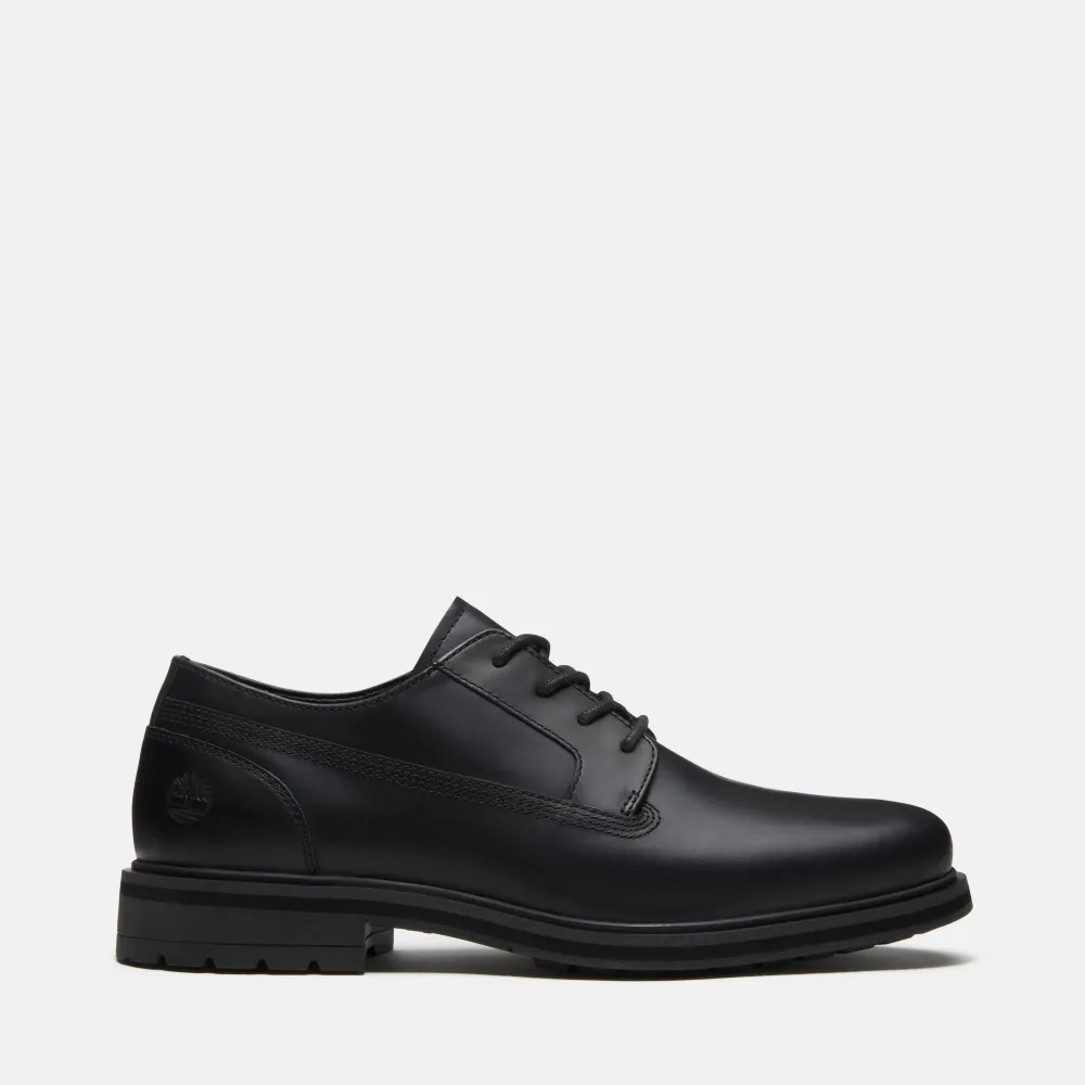 【Timberland】男款黑色皮革休閒鞋(A2Q7GW02)