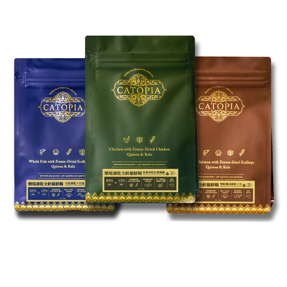 【Catopia 樂境】凍乾全齡貓鮮糧300G_3包組(貓飼料)
