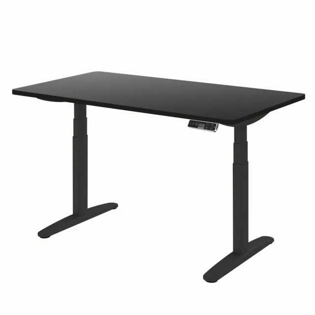 【Flexispot】三節磁吸式電動升降桌140x70桌組 不含安裝(磁吸式理線盤)