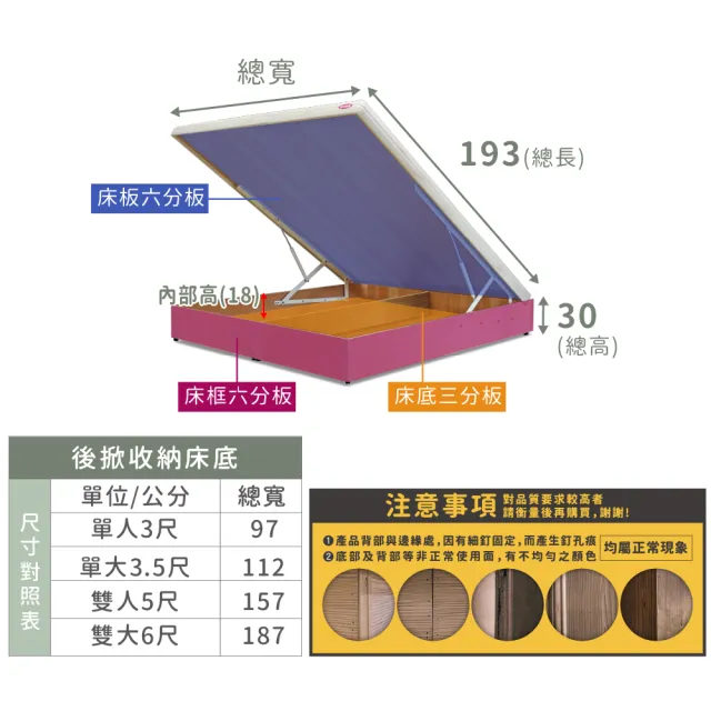 【ASSARI】雙人加大6尺房間組二件 床片+後掀床架