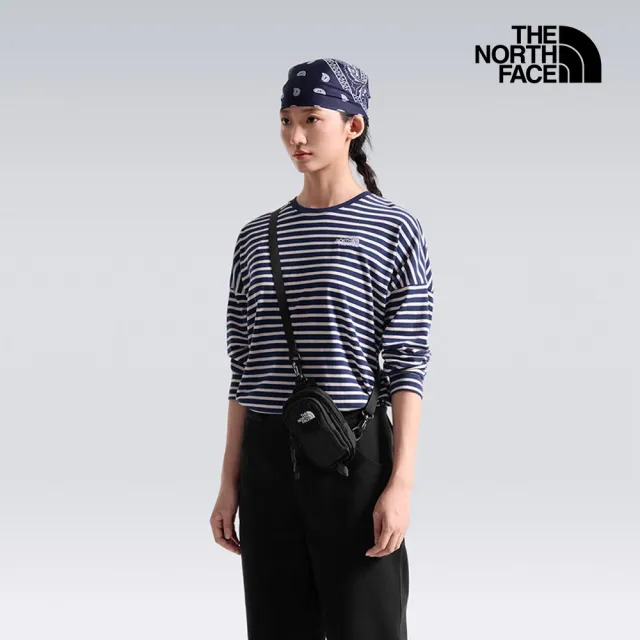 【The North Face】北面男女款黑色DWR防潑水休閒單肩包｜8JCGJK3 斜背包