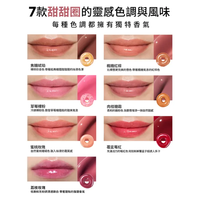 【LANEIGE 蘭芝】官方直營 甜甜圈澎潤水唇釉 12g 雙入組(唇膏 唇蜜 送禮首選)