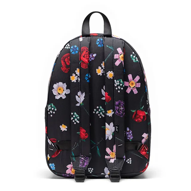【Herschel】官方直營 LEGO® 樂高聯名列系列- 26L滿版花朵大容量後背包黑色