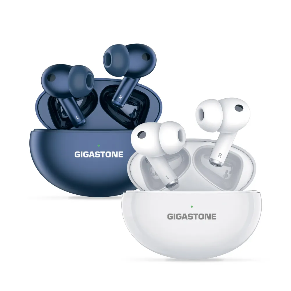 【Gigastone 立達國際】2入組 TrueWireless 真無線降噪藍牙耳機TAQ1(主動降噪/ENC/通透/藍牙5.4/無線充電)
