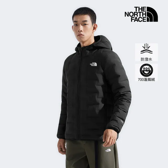 【The North Face】北面男款黑色DWR防潑水羽絨外套｜8DWVJK3