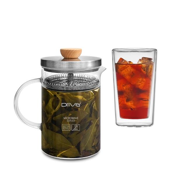 【Driver】中秋禮盒-映月拾光泡茶壺組(茶具 茶器 泡茶壺 雙層玻璃杯 冷泡茶 茶壺茶杯組 送禮推薦 禮物)