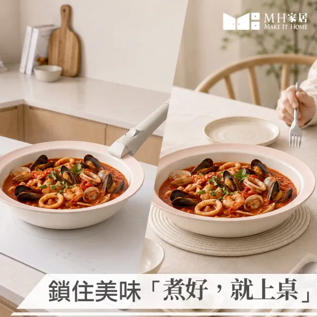 【MH家居KITCHEN】韓國製盤鍋七件組(深盤鍋/淺盤鍋/不挑爐具/可拆式把手)