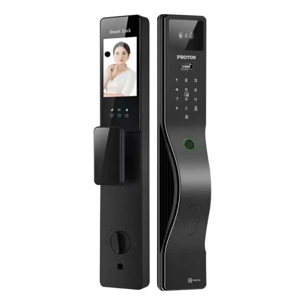 【PROTON 普騰】全自動家用人臉辨識指紋密碼鎖(不含安裝 徘迴逗留抓拍 智能感應警報)